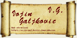 Vojin Galjković vizit kartica